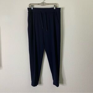 Cozy earth Womens blue bamboo drawstring joggers XL